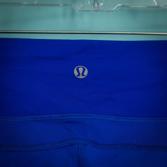 Lululemon Size Small S Harbor Blue Top Speed Crop Cropped Active Tight Leggings - Picture 2 of 5